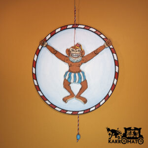 Handmade wooden Jumping Jack puppet by Karromato