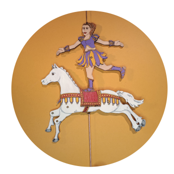 Handmade wooden Jumping Jack puppet by Karromato
