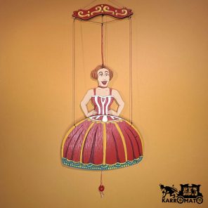 Handmade wooden Jumping Jack puppet by Karromato